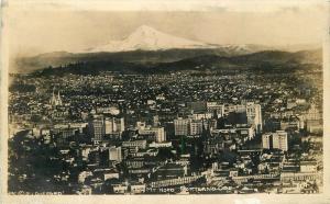 Birdseye View Mt Hood Portland Oregon 1930s RPPC Photo Postcard 11503