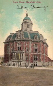 Vintage Postcard 1914 Court House Government Building Landmark Mansfield Ohio OH