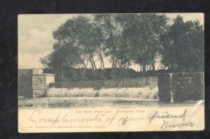 GAINESVILLE TEXAS CITY WATER WORKS DAM VINTAGE POSTCARD 1906