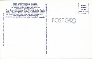 Watterson Hotel Louisville KY Kentucky VTG Postcard UNP Unused Vintage Chrome 