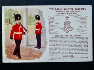 History & Tradition THE ROYAL MUNSTER FUSILIERS Postcard by Gale & Polden No.102