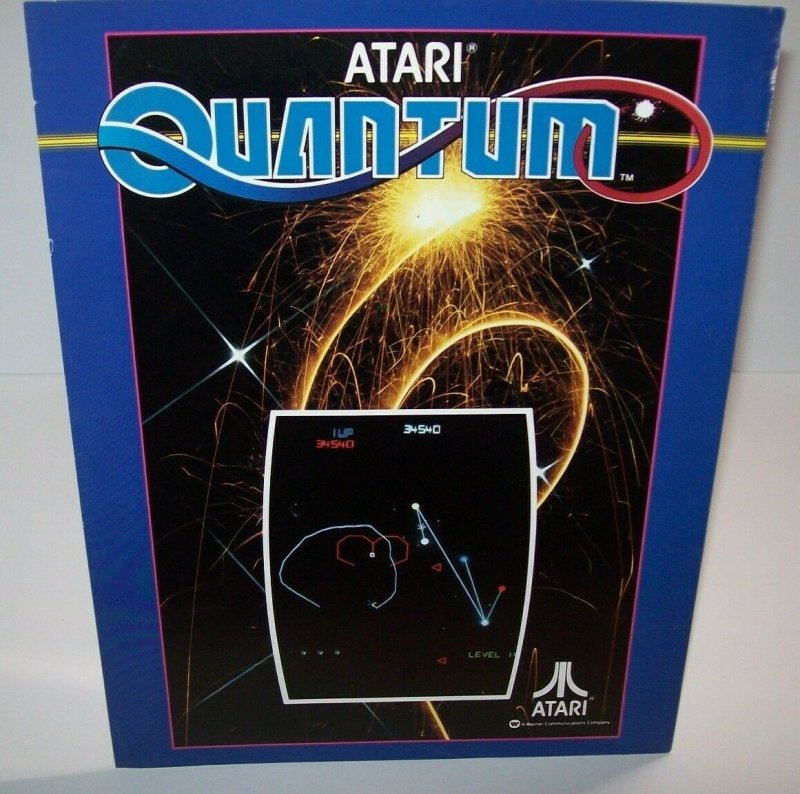 Quantum Arcade FLYER 1982 Original Atari Vintage Video Game Space Age Art Sheet