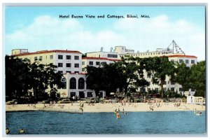 c1940s Hotel Bueno Vista And Cottages Biloxi Mississippi MS Coast Hotel Postcard 