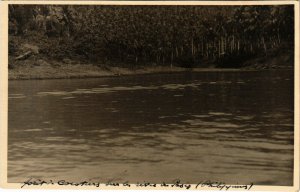 PC CPA PHILIPPINES, RIVER SCENE, Vintage Postcard (b19083)