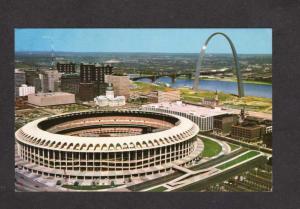 MO Civic Center Ctr Gateway Arch St Louis Missouri Busch Stadium Postcard