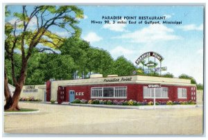 c1950's Paradise Point Restaurant Gulfport Mississippi MS Vintage Postcard