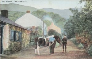 The Village Smithy Applethwaite Cumbria Old Farming Postcard