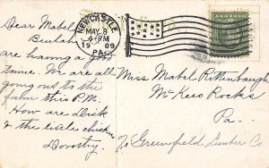 Post Office New Castle Pennsylvania 1909 postcard
