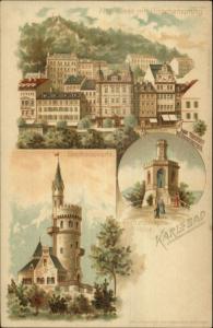 Karlsbad Austria Multi View 1890s Postcard