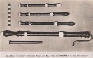 Bressan Recorder Victorian Musical Instruments Old RPC Postcard