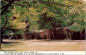 Lake Tahoma Grill Cabins Western North Carolina Camping Stone House Postcard