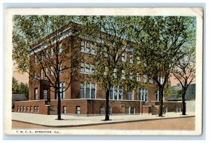 c1920's Y.M.C.A. Building Street View Streator Illinois IL Vintage Postcard