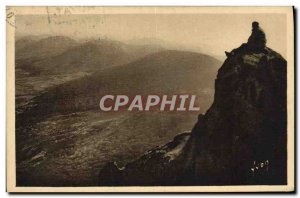 Old Postcard From Around Royat From Summit Du Puy de Dome view on the chain o...