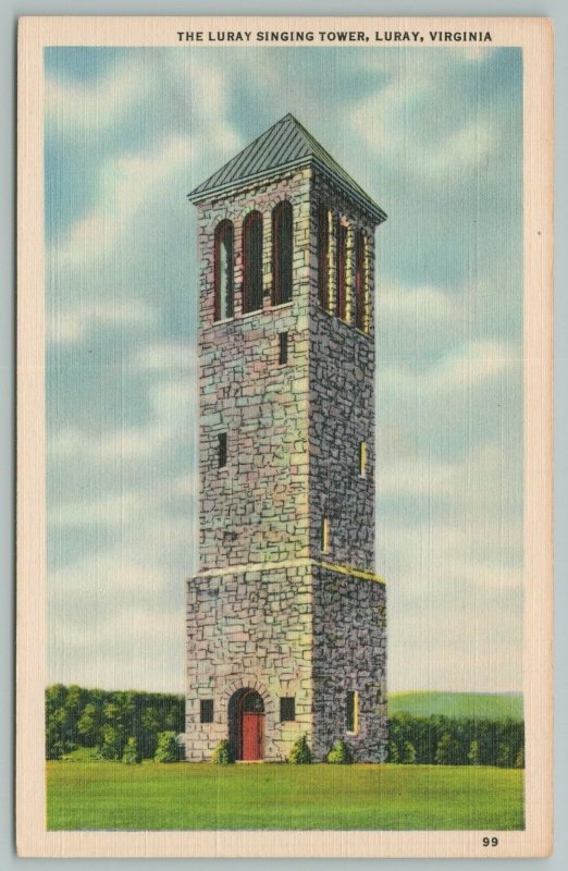 Luray Virginia~Luray Singing Tower~Vintage Postcard