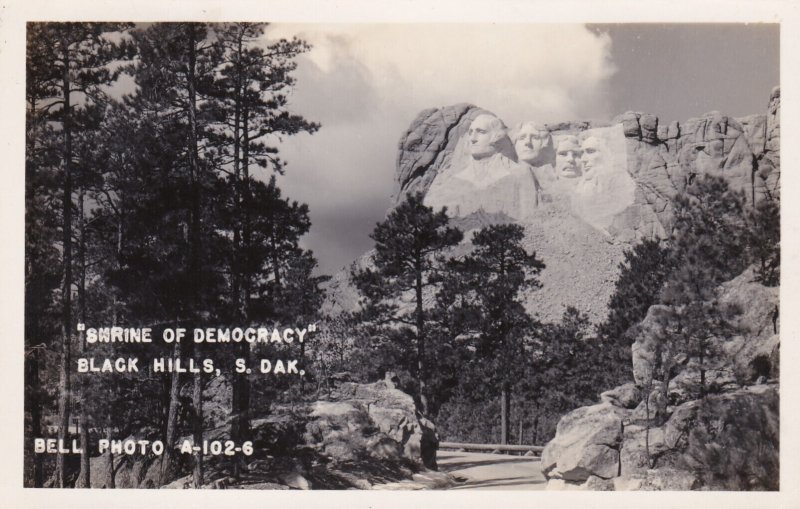 South Dakota Black Hills Mount Rushmore National Monument Real Photo