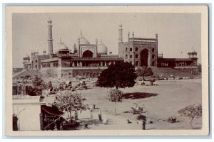 c1920's Jama Masjid Cathedral Mosque View Delhi India RPPC Photo Postcard 