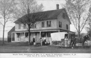 Salisbury Heights New Hampshire Maple Rest Street View Antique Postcard K92513