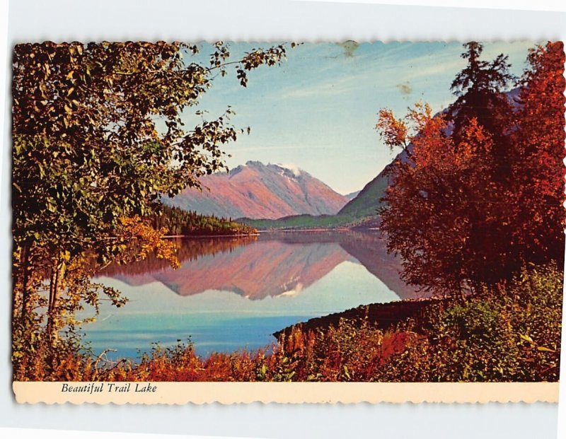 Postcard Beautiful Trail Lake, Moose Pass, Alaska