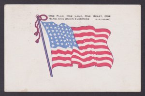 Postcard, United States, Patriotic, One Flag, One Land, One Heart
