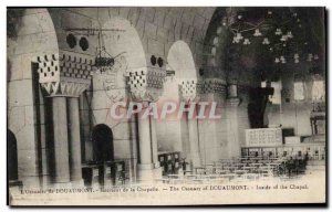 Old Postcard L & # 39Ossuaire Douaumont Interior Chapel Army