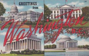 Washington DC Greetings From Washington DC 1945