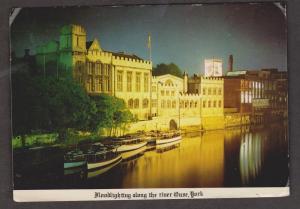 Floodlighting Along The River Ouse, York, England - Used 1979