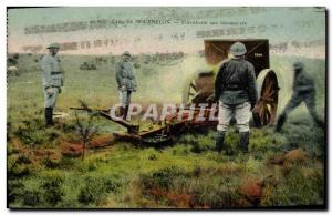 Old Postcard Army Camp Mourmelon L & # 39artillerie maneuvers