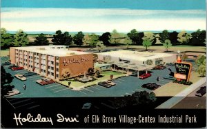 Vtg 1950 Holiday Inn Old Cars Elk Grove Village Illinois IL Postcard