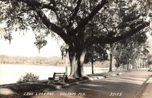 Lake Lucerne Orlando FL c 1940 rppc real photo postcard AQ126