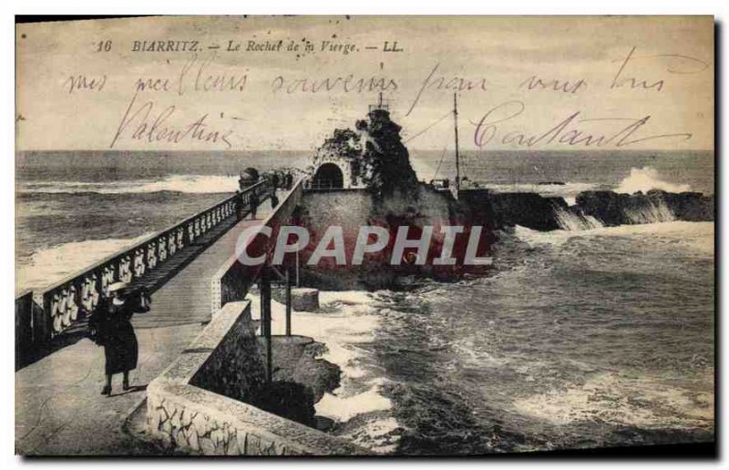 Old Postcard Biarritz The robe of the Virgin