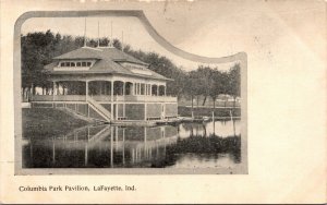 Postcard Columbia Park Pavilion in LaFayette, Indiana~134177