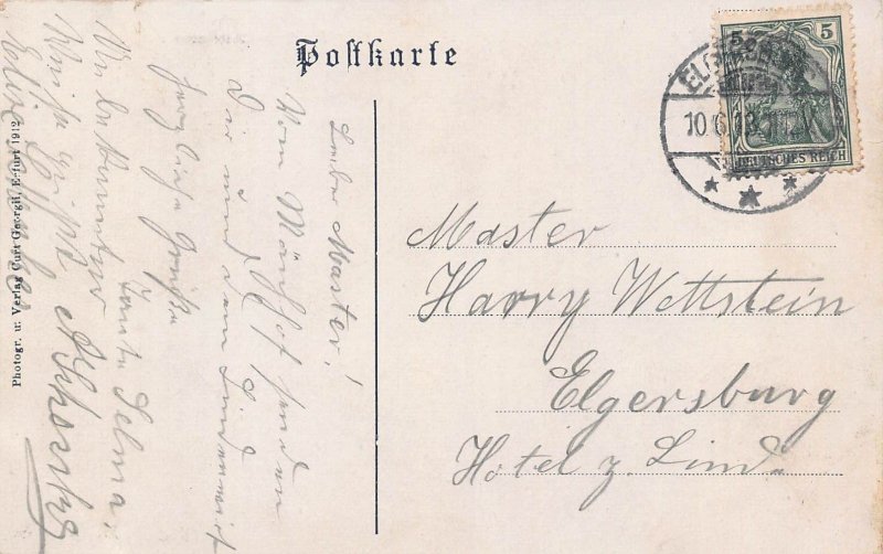 BAD ELGERSBURG GERMANY~der EMMA-STEIN nahe dem MÖNCHHOF~1913 POSTCARD