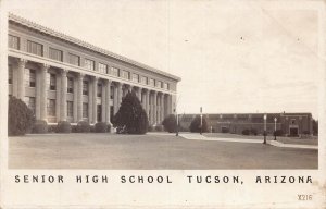 J76/ Tuscon Arizona RPPC Postcard c1940s Senior High School 111