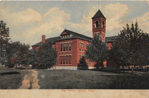 G29/ Deshler Ohio Postcard c1910 High School Building