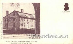 Birthplace of Benfamin Thompson - Woburn, Massachusetts MA