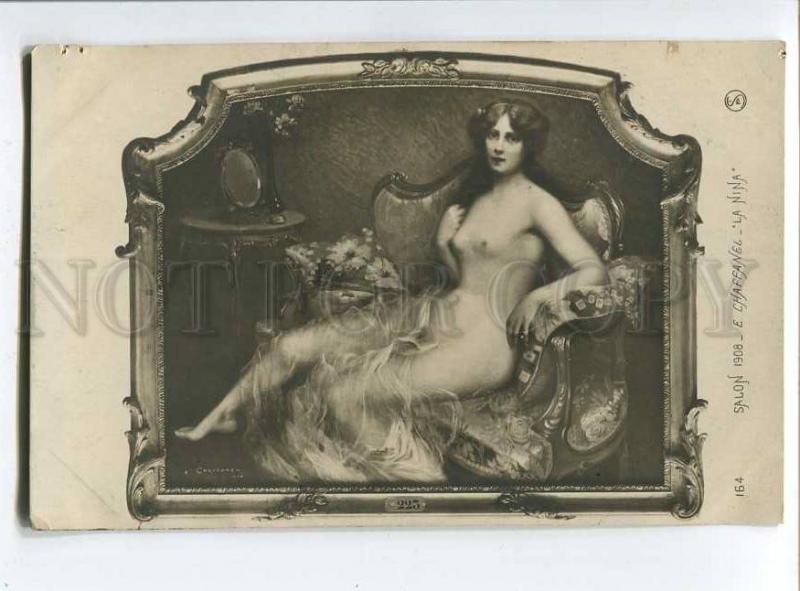 257481 NUDE Woman BELLE Nina by CHAFFANEL Vintage SALON 1908 y