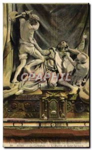 Old Postcard Sens La Cathedrale The Martyrdom of Saint Savinien