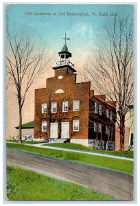 c1910's Old Academy At Old Bennington Vermont VT Unposted Antique Postcard