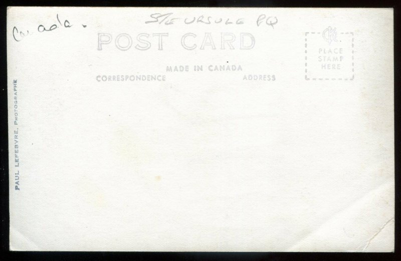 h3862 - STE. URSULE Quebec 1940s Lac Dube. Real Photo Postcard by Lefebvre