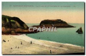 Old Postcard St Quay Portrieux The Beach Of The Countess And LaComtesse