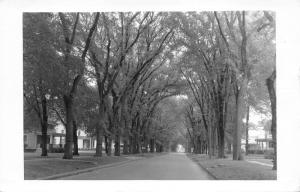 Princeton Illinois~Elm Place~Cobblestone Street~Houses~Highway 54~1955 RPPC