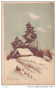 Winter Scene , ESTONIA , PU-1927 Artist Axel Rossman