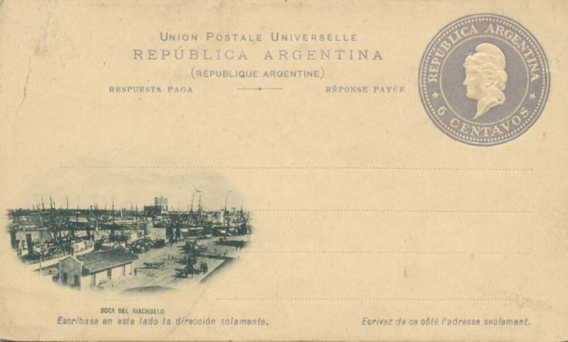 argentina, BUENOS AIRES, Boca del Riachuelo (1899) Stationery Embossed