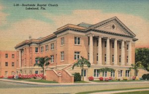 Vintage Postcard 1930's Southside Baptist Church Lakeland Florida FL