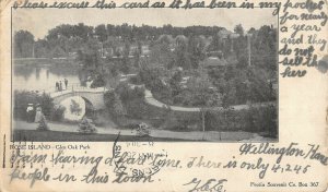 Peoria ILL Rose Island Glen Oak Park c1906 Private Mailing Card postcard