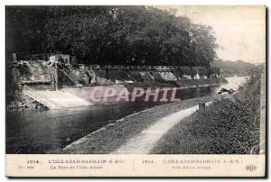 Old Postcard L Isle Adam parmain (S O) of the bridge Isle Adam