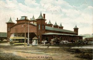 VT - Burlington. Railroad Station, Depot