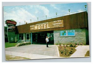 Vintage 1960's Postcard Ambassador Motel Stanley Street Niagara Falls Canada