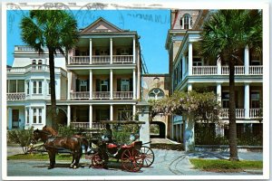 Postcard - South battery Homes - Charleston, South Carolina