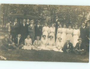 Old rppc GROUP OF PEOPLE Great Postcard AB1318